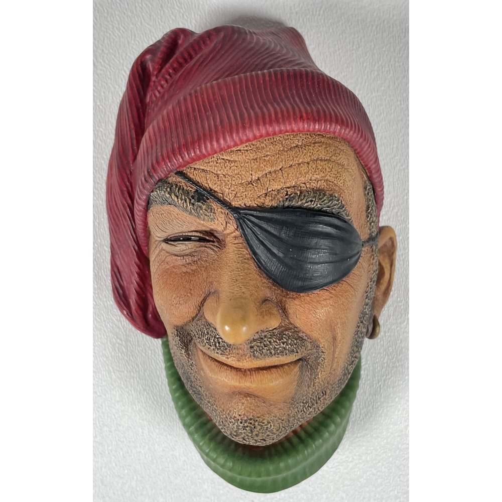 1964 BOSSONS 'Smuggler' CHALKWARE HANGING PLAQUE, CONGLETON, ENGLAND HEAD Pirate